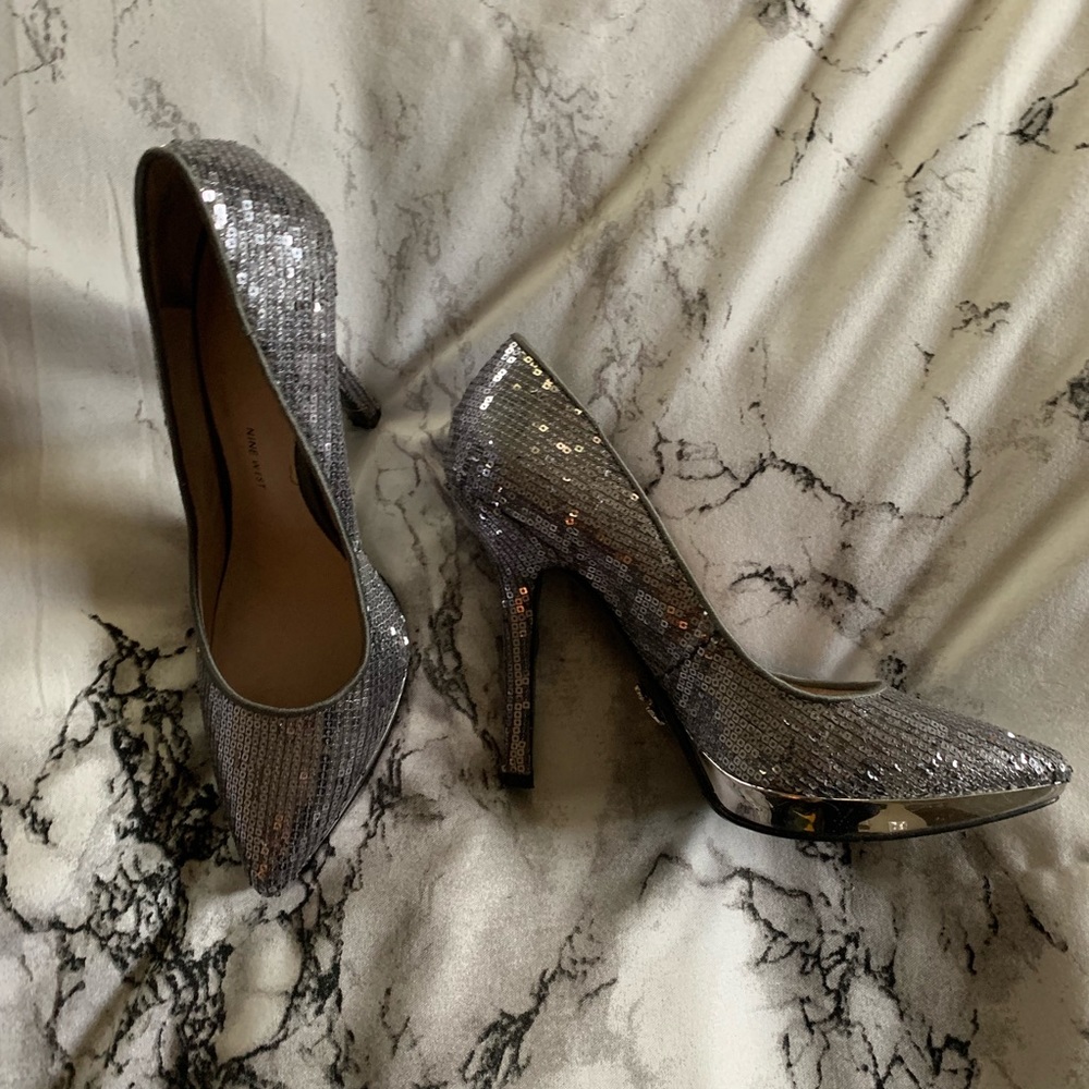 Nine West Sequin Heels